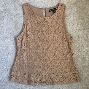 Banana Republic gold lace top size XS